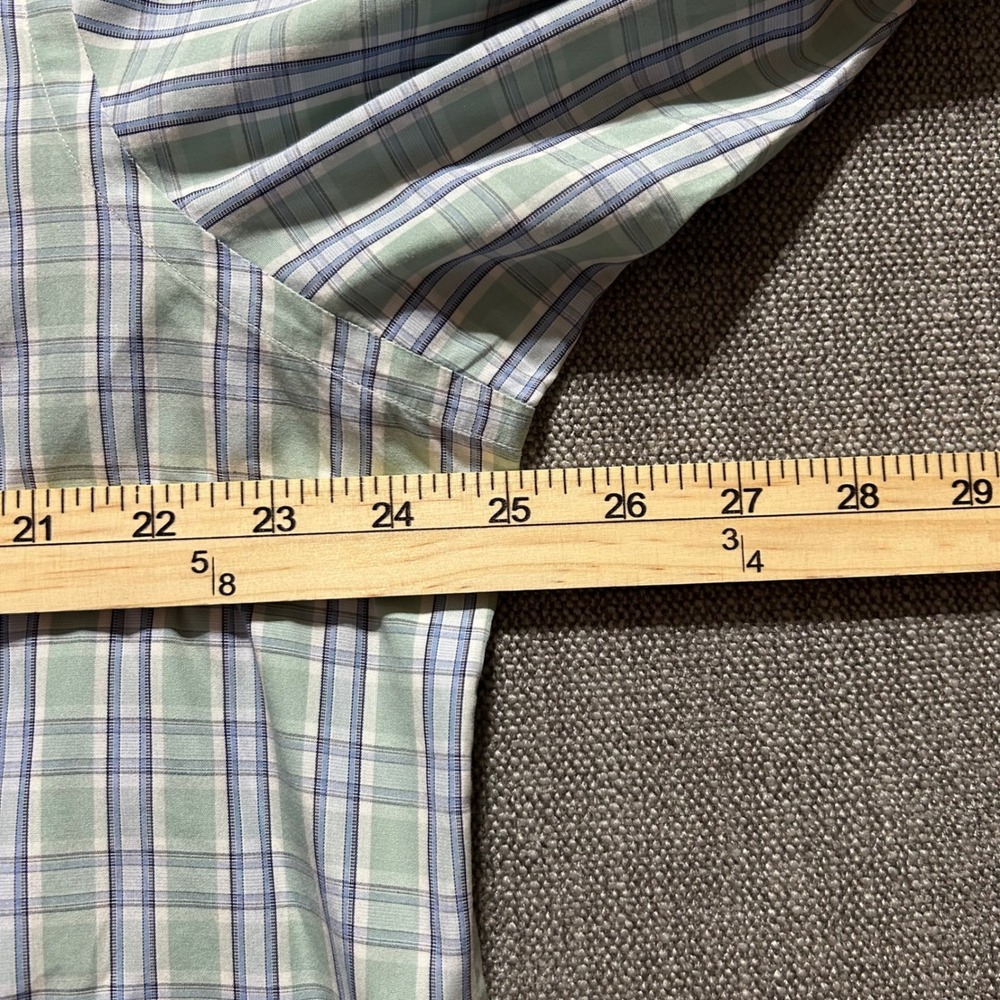 Ralph Lauren Purple Label Shirt Mens XL Green Plaid Made in Italy Cotton Luxury - Picture 6 of 8
